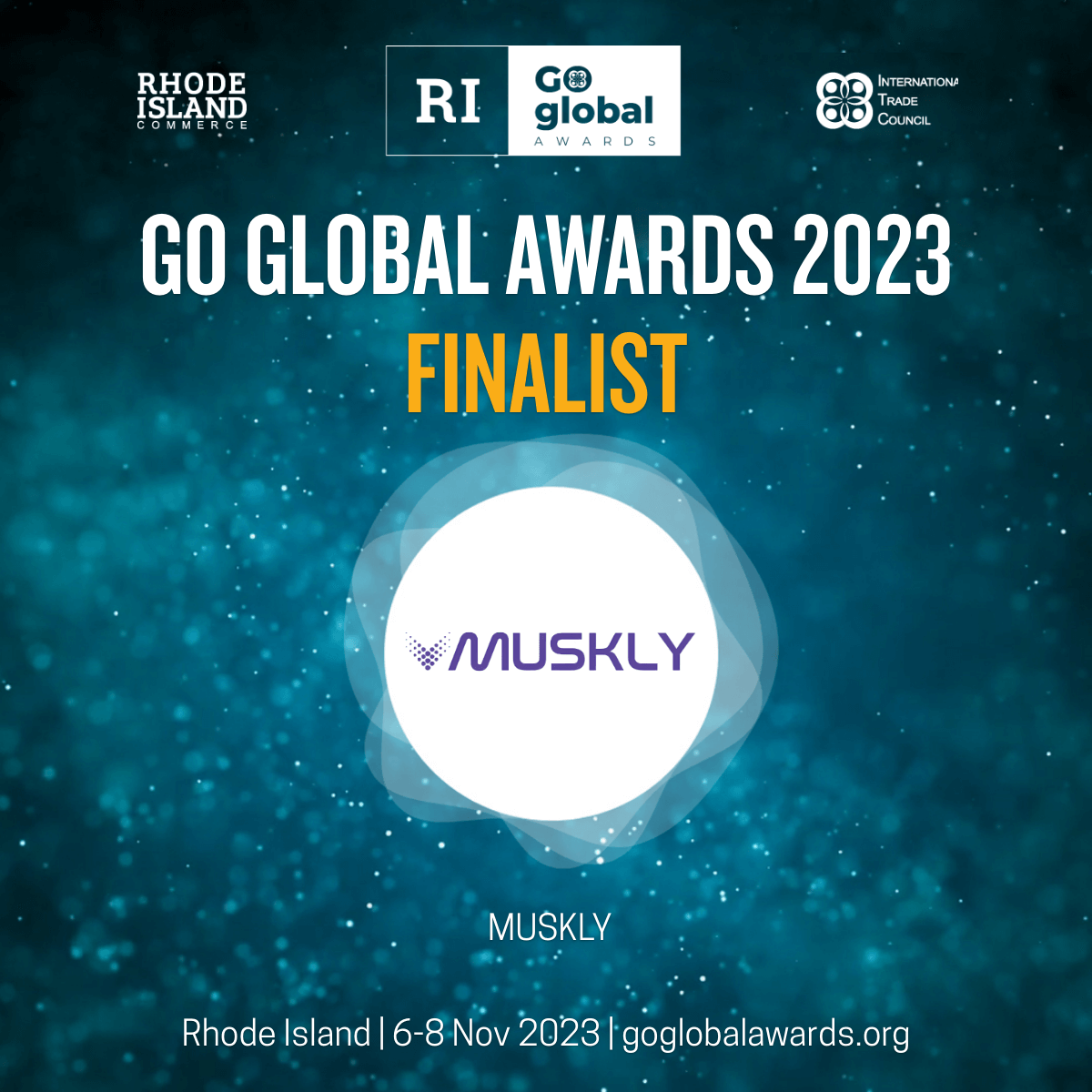 MUSKLY Digital Selected as a Finalist for the Prestigious 2023 Go Global Awards!